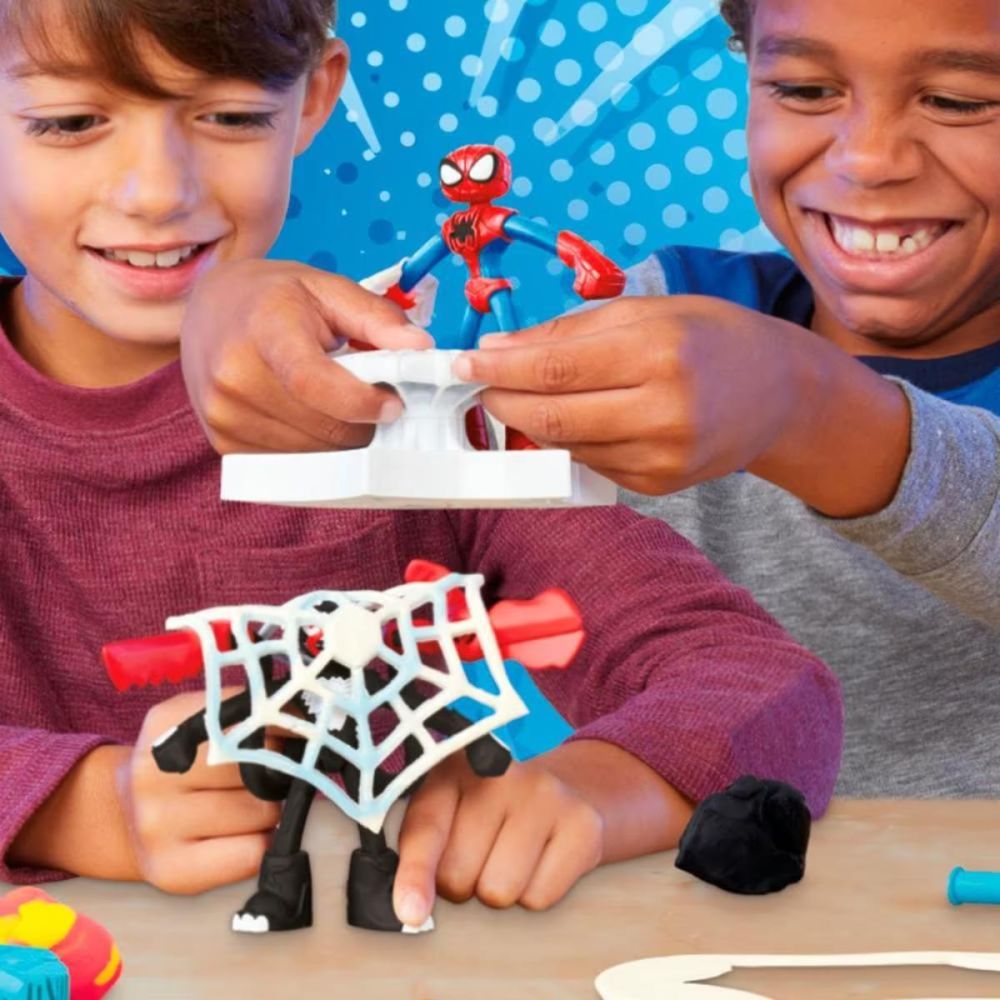 Set de joaca cu 2 figurine, Play-Doh, Marvel, Spider-Man si Venom, F9827