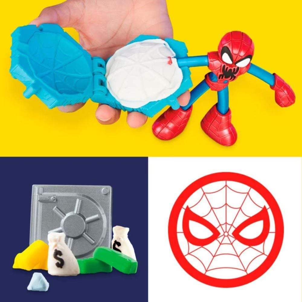 Set de joaca cu 2 figurine, Play-Doh, Marvel, Spider-Man si Venom, F9827