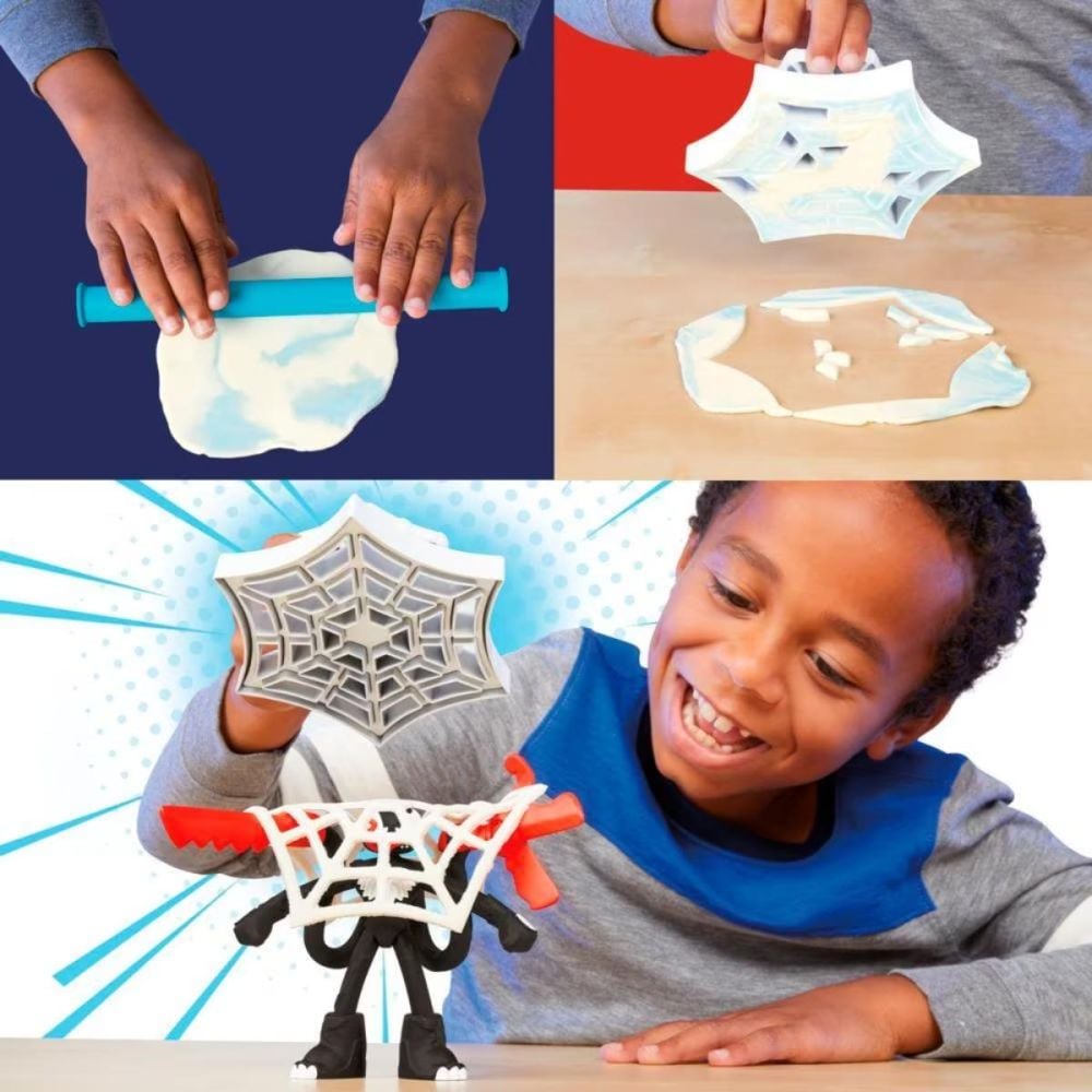 Set de joaca cu 2 figurine, Play-Doh, Marvel, Spider-Man si Venom, F9827
