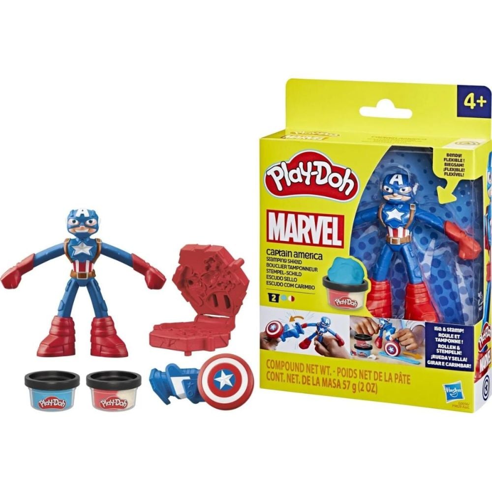 Set de joaca cu figurina, Play-Doh, Marvel, Captain America, G0056