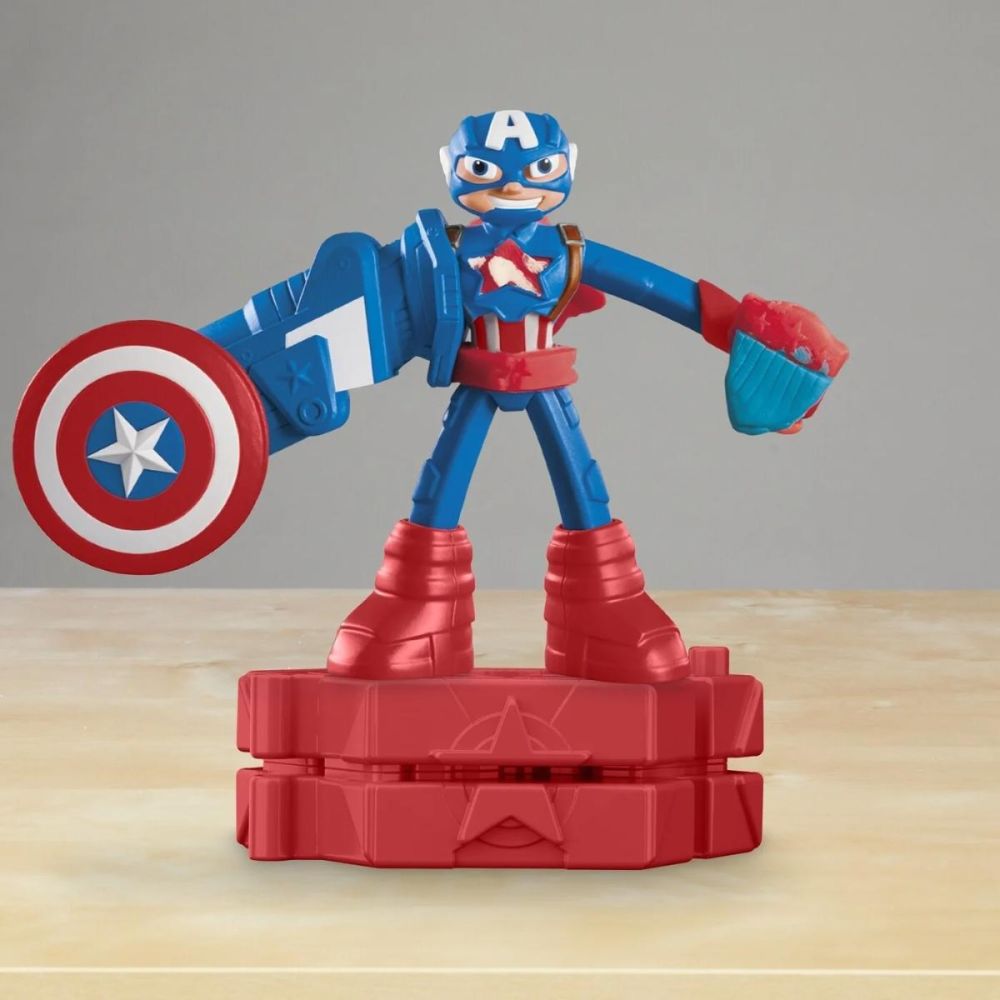Set de joaca cu figurina, Play-Doh, Marvel, Captain America, G0056