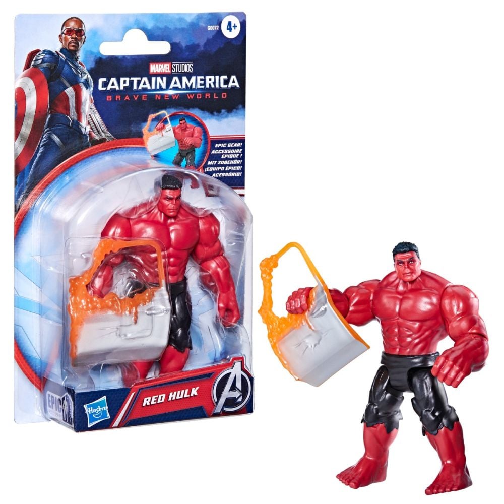 Figurina articulata, Avengers, Captain America Hulk Rosu, 10 cm, G0072 