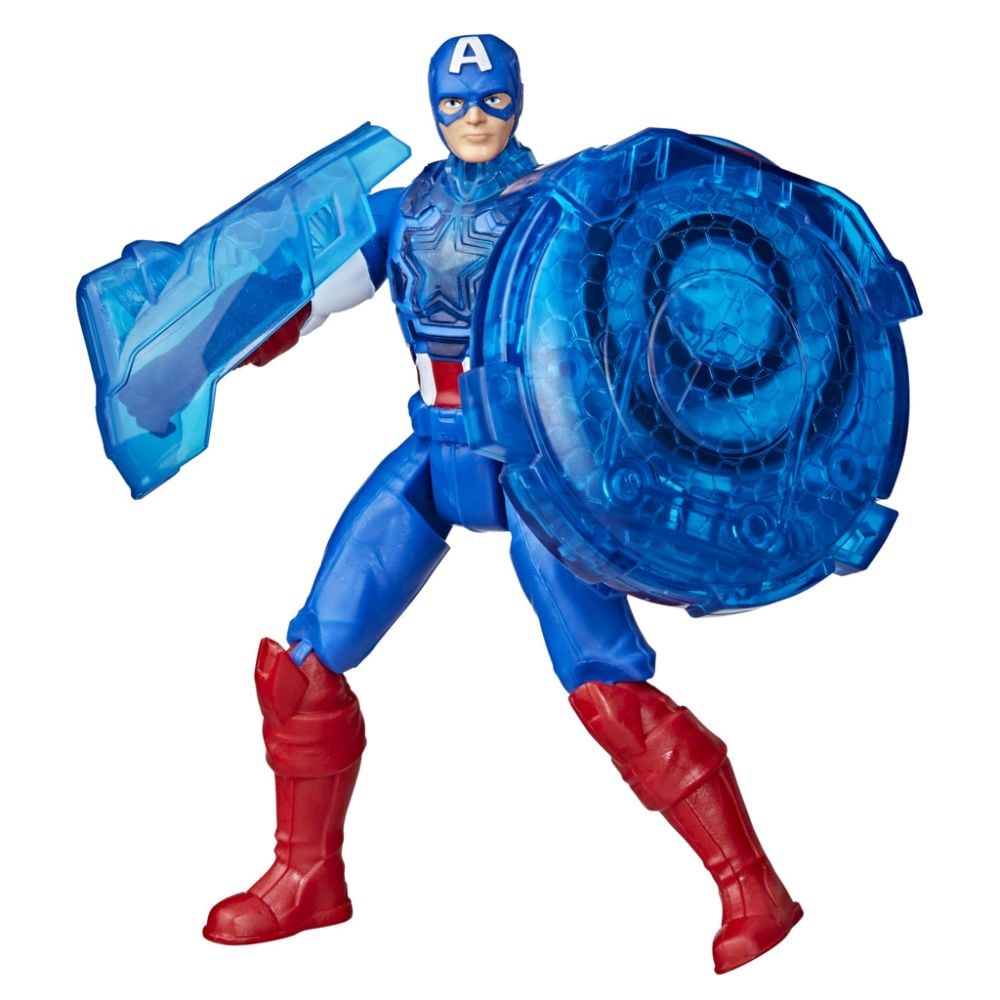Figurina cu motocicleta si scut, Marvel Avengers, Captain America, 10 cm, G0889