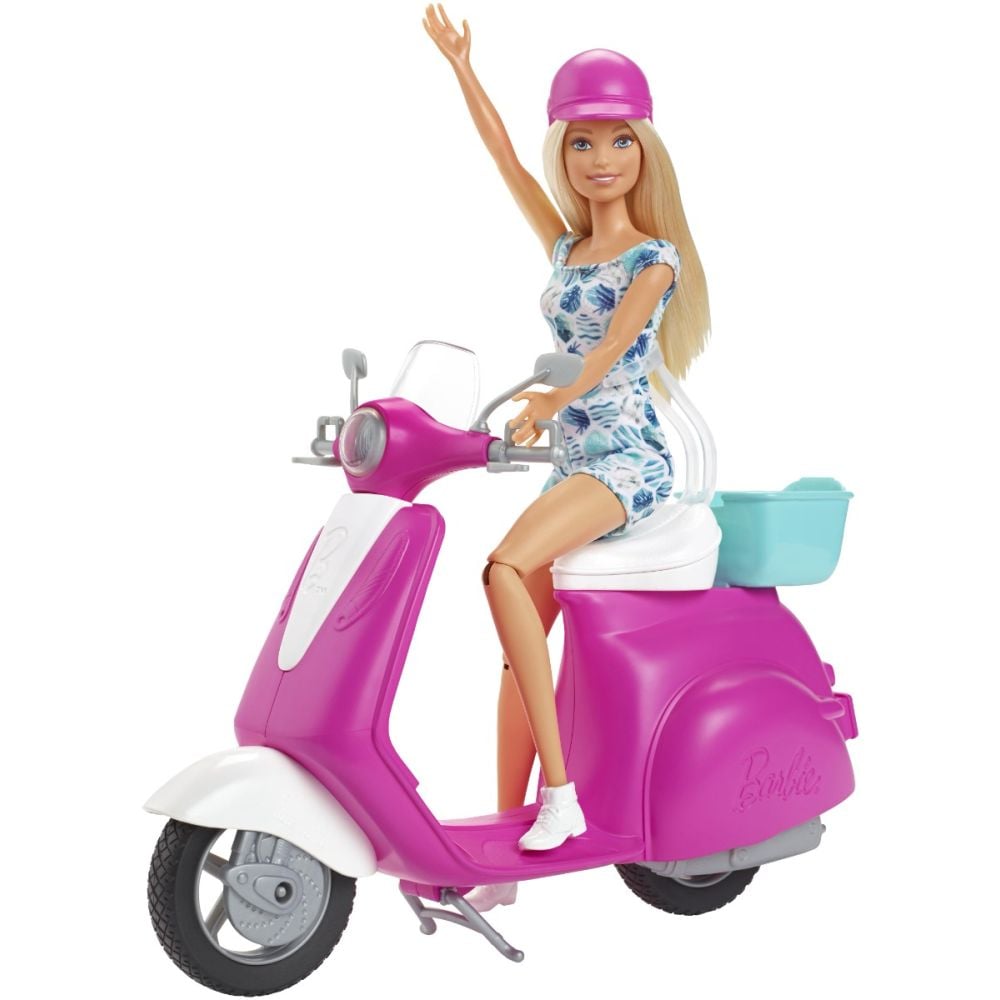 Papusa cu scooter, Barbie, GBK85