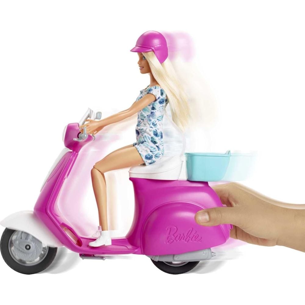 Papusa cu scooter, Barbie, GBK85