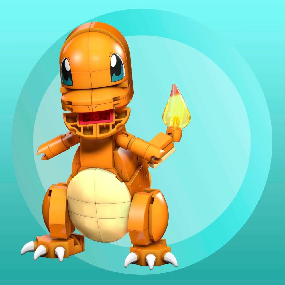 Set de constructie, Mega Bloks, Pokemon Charmander, 180 piese, GKY96