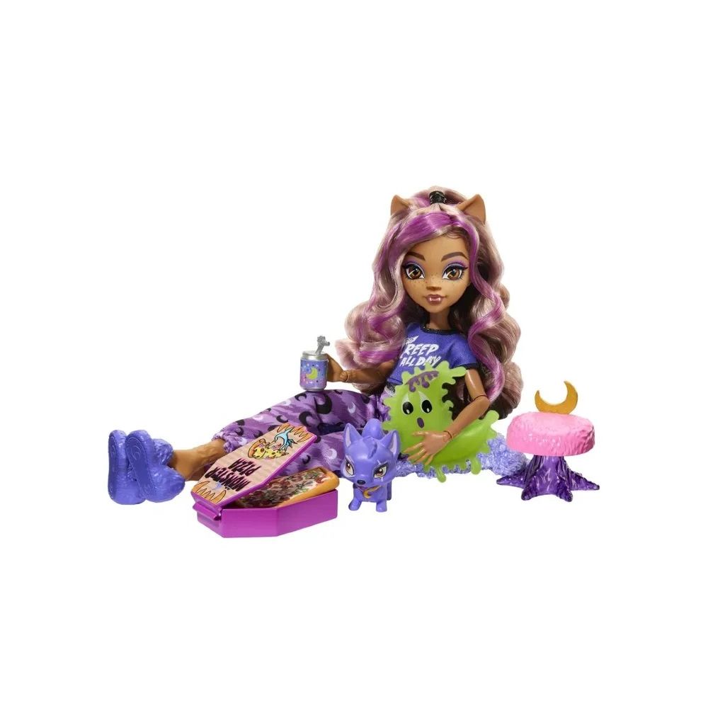 Papusa Clawdeen, Monster High, Creepover Party, HKY67