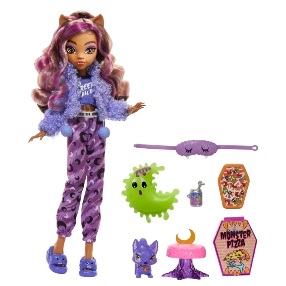 Papusa Clawdeen, Monster High, Creepover Party, HKY67