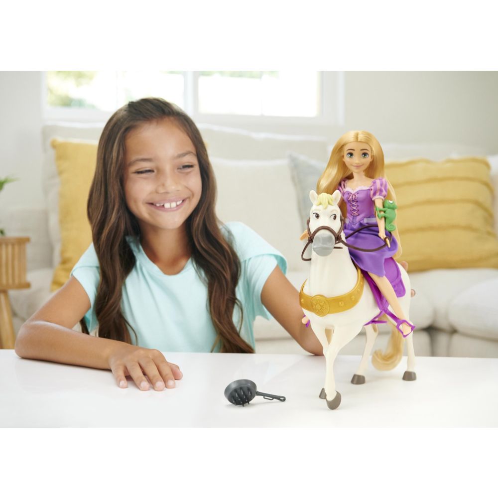 Set papusa Rapunzel si calul Maximus, Disney Princess, HLW23