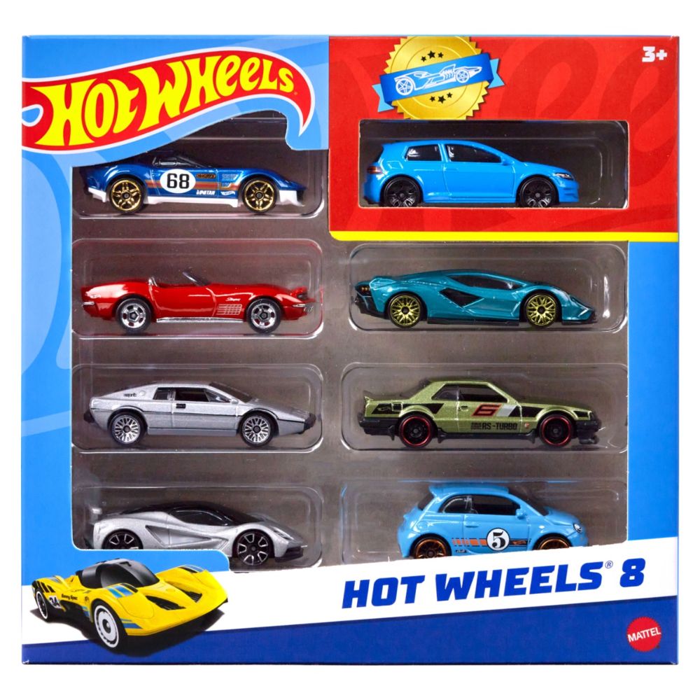 Set 8 masini metalice, Hot Wheels, 1:64, HPV78 | Noriel