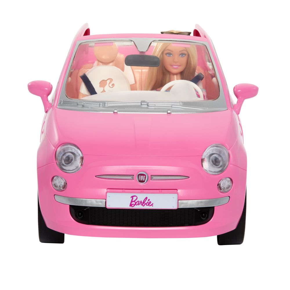 Papusa cu masinuta, Barbie in masina, Fiat 500, HRG59