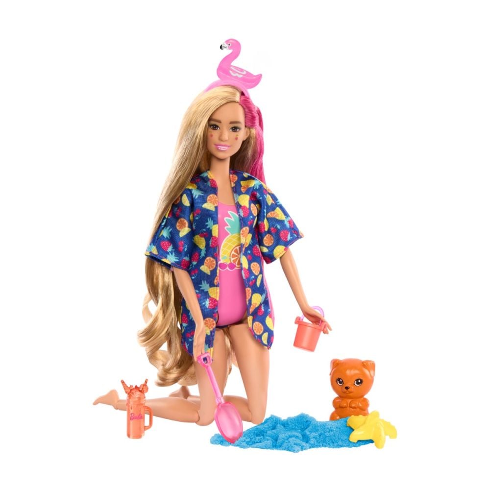 Papusa cu accesorii, Barbie, Color Pop Reveal Rise and Surprise Fruit, HRK57