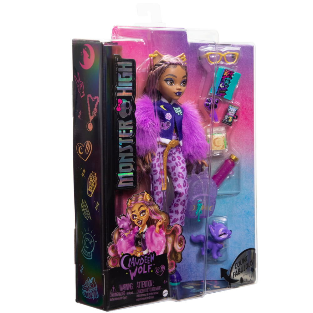 Papusa cu animal de companie, Monster High, Clawdeen Wolf, HRP65