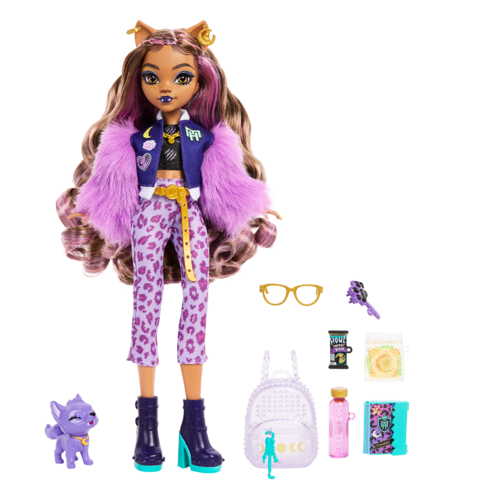 Papusa cu animal de companie, Monster High, Clawdeen Wolf, HRP65
