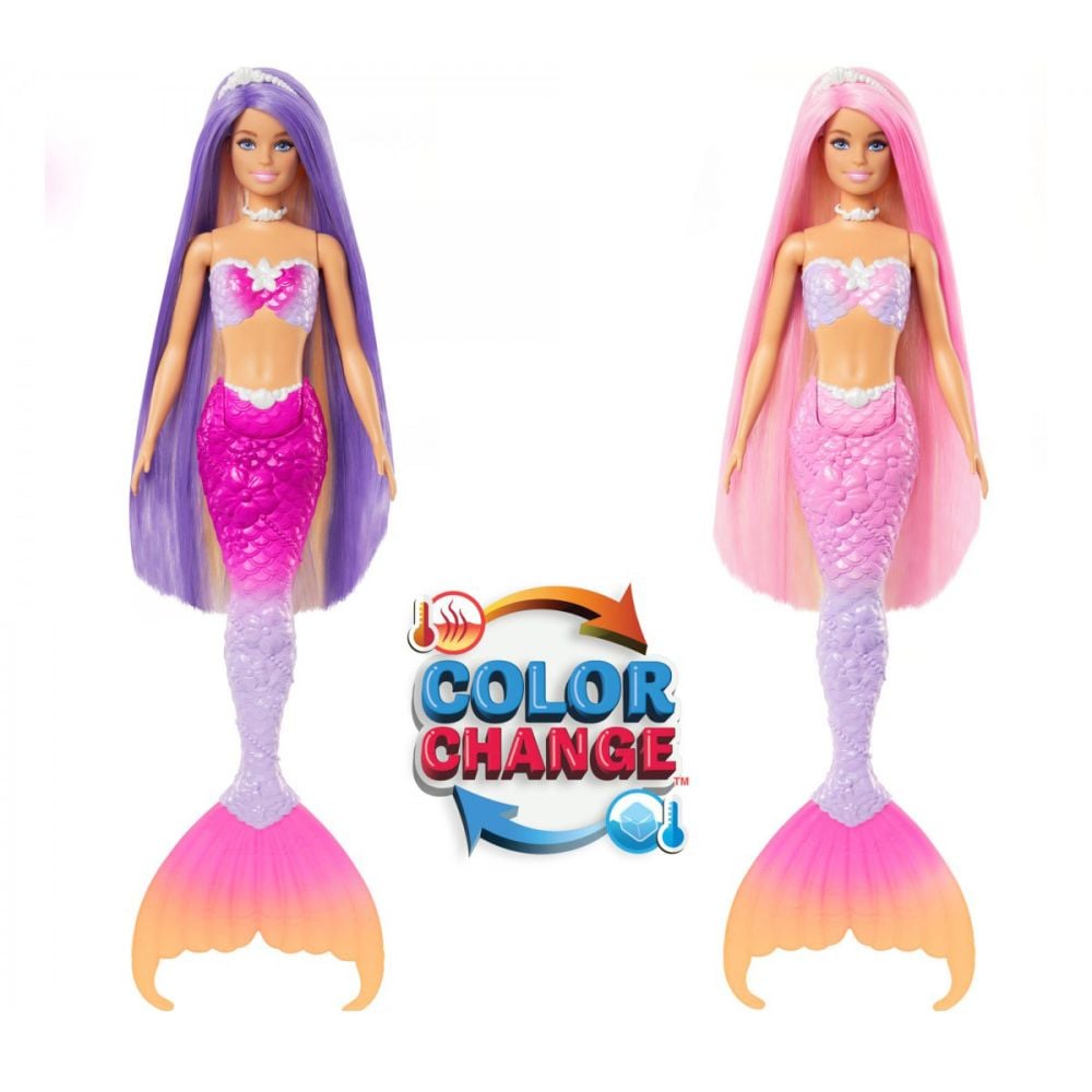 Papusa sirena, Barbie, Color Change, HRP97