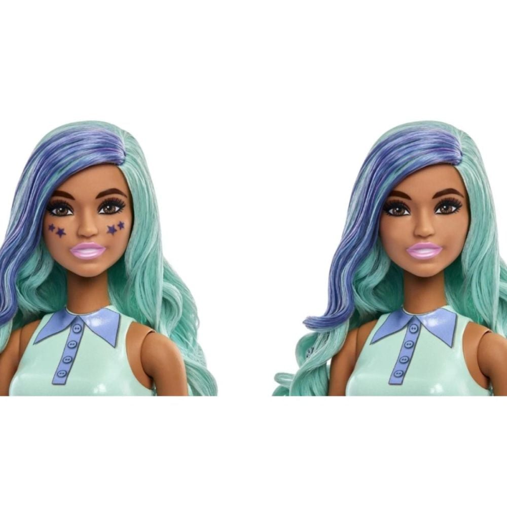 Papusa cu accesorii Barbie, Color Pop Reveal, Bubble Green Tea, HTJ21
