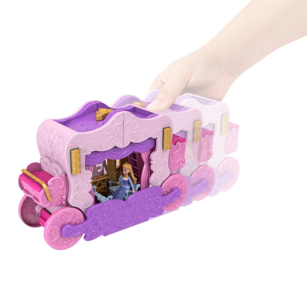 Set de joaca 2 in 1, Disney Princess, Carriage to Castle, HWX17