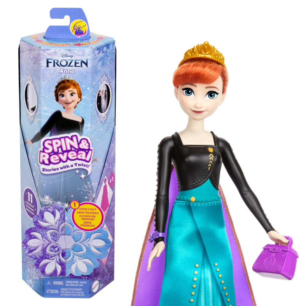 Papusa Disney Frozen, Spin And Reveal, Anna, HXD27
