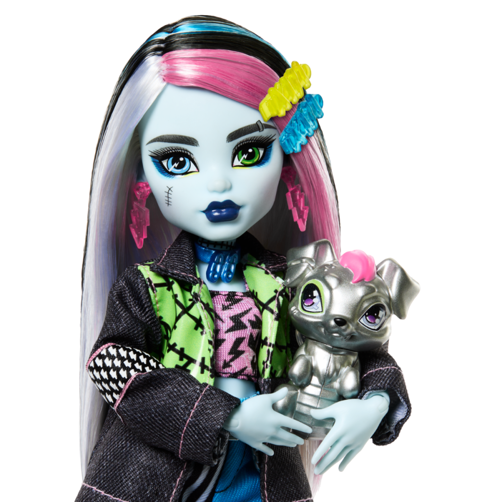 Papusa cu animal de companie, Monster High, Frankie Refresh, HXH73