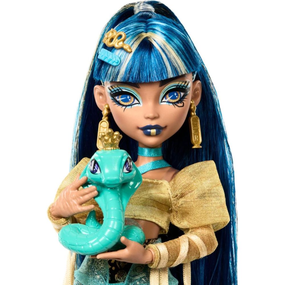 Papusa cu animal de companie, Monster High, Cleo Refresh, HXH74