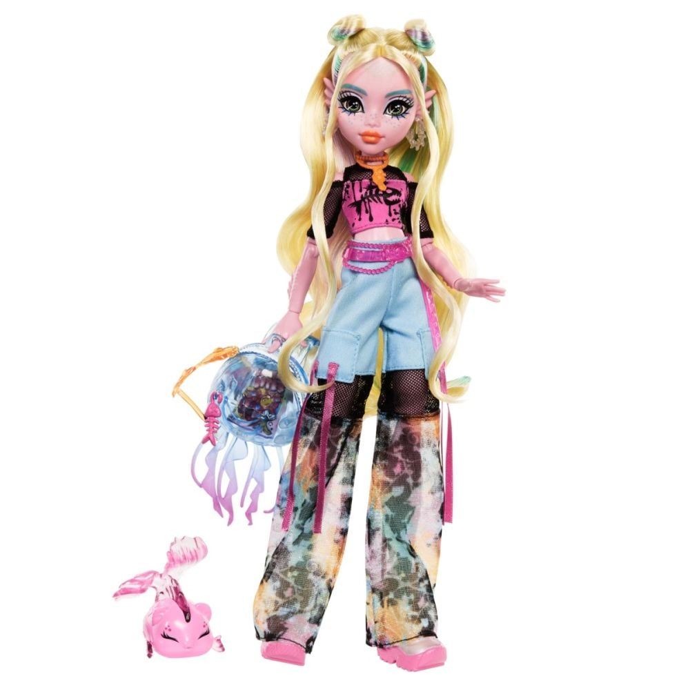 Papusa cu animal de companie, Monster High, Lagoona Refresh, HXH75