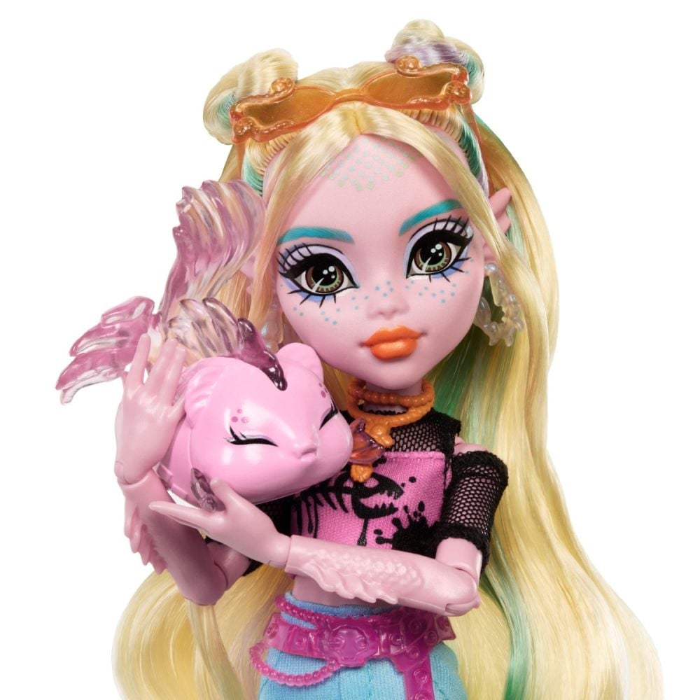 Papusa cu animal de companie, Monster High, Lagoona Refresh, HXH75