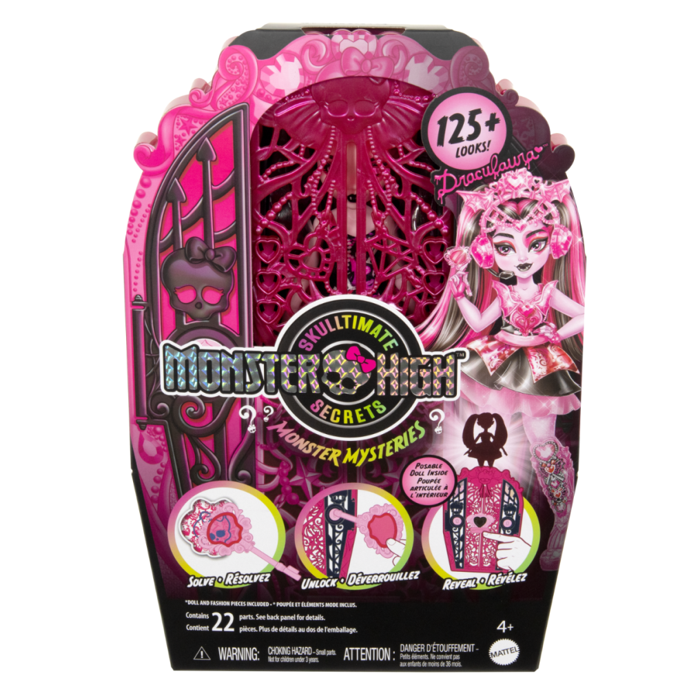 Papusa cu accesorii, Monster High, Skulltimate Secrets, Draculaura, HXH84