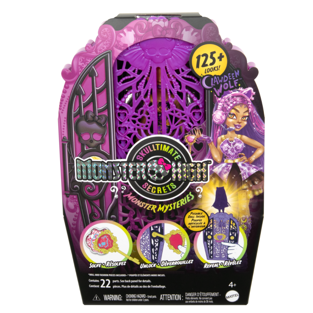 Papusa cu accesorii, Monster High, Skulltimate Secrets, Clawdeen Wolf, HXH85