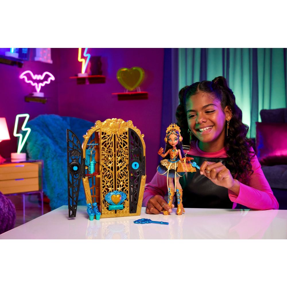 Papusa cu accesorii, Monster High, Skulltimate Secrets, Cleo De Nile, HXH86