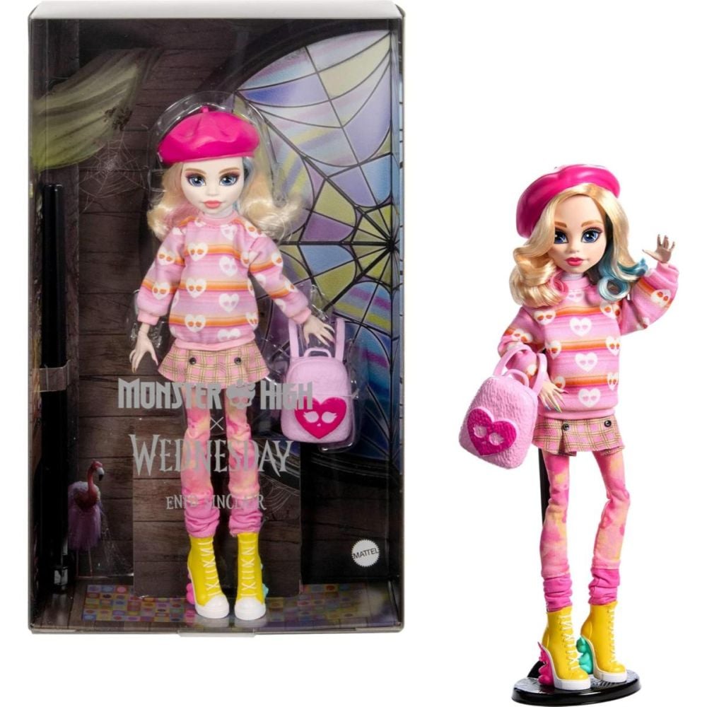 Papusa Monster High X, Wednesday Enid Sinclair, HXJ05