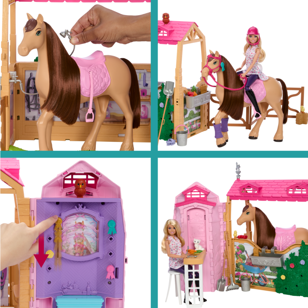 Set de joaca cu papusa, Barbie Mysteries, The Great Horse Chase, HXJ44