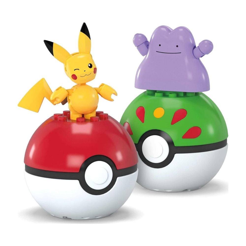 Set de constructie, Mega Pokemon, Pikachu si Ditto, JCT43