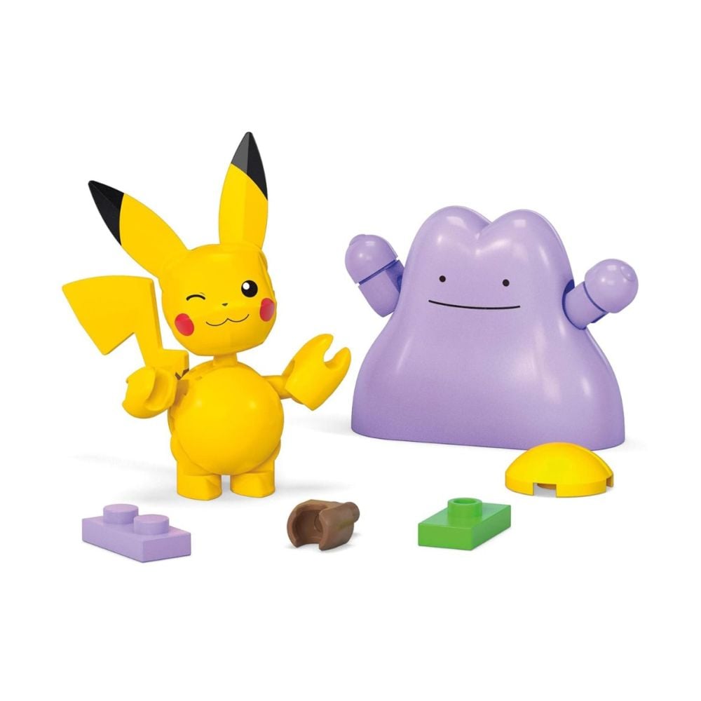 Set de constructie, Mega Pokemon, Pikachu si Ditto, JCT43