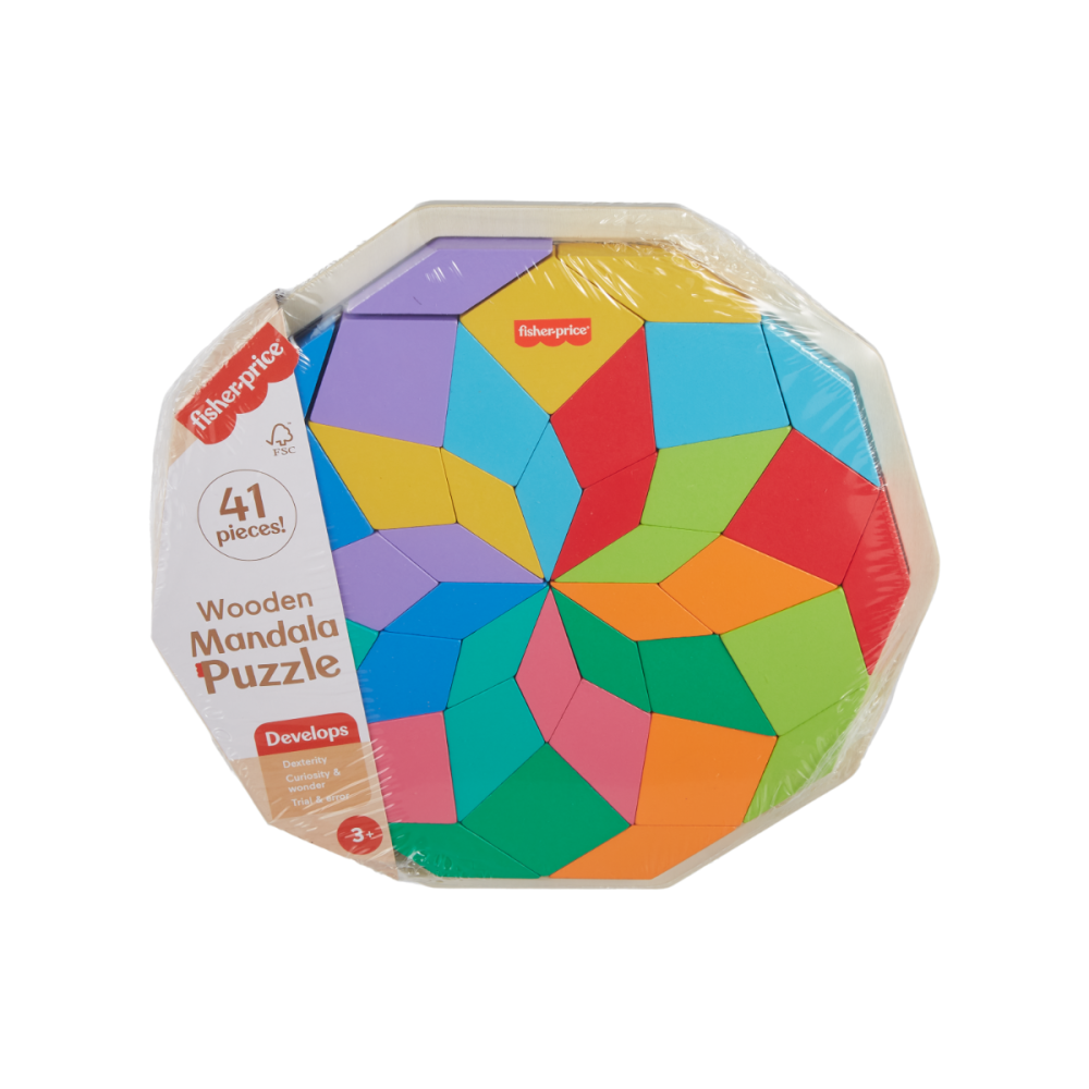 Puzzle din lemn, Fisher Price, Mandala, HXT94