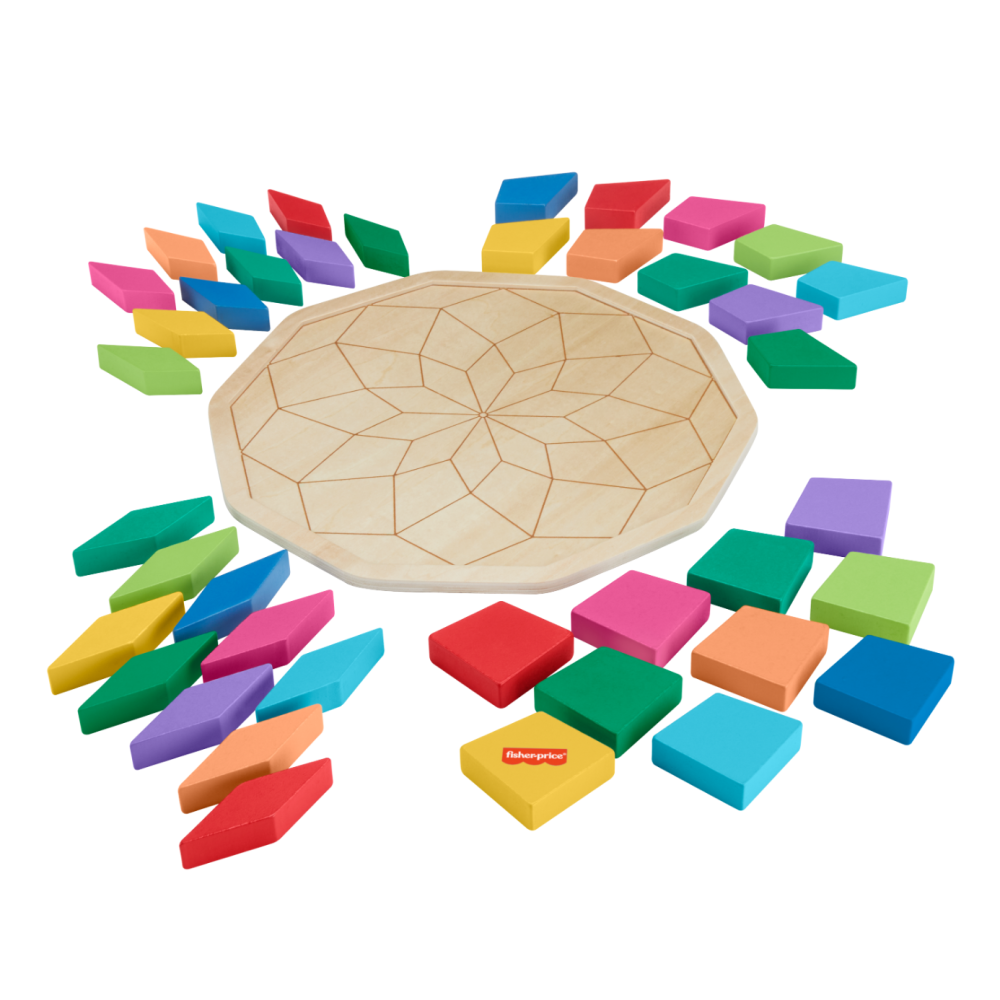 Puzzle din lemn, Fisher Price, Mandala, HXT94