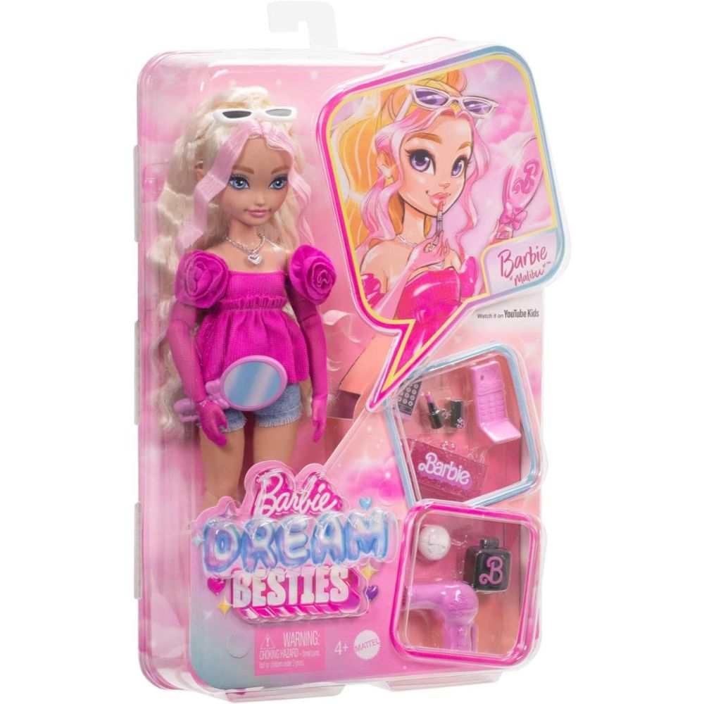 Papusa cu accesorii, Barbie, Dream Besties, Malibu, HYC21