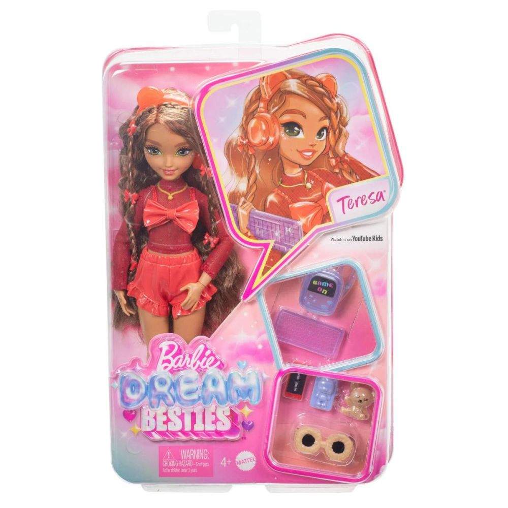 Papusa cu accesorii, Barbie, Dream Besties, Teresa, HYC23 | Noriel