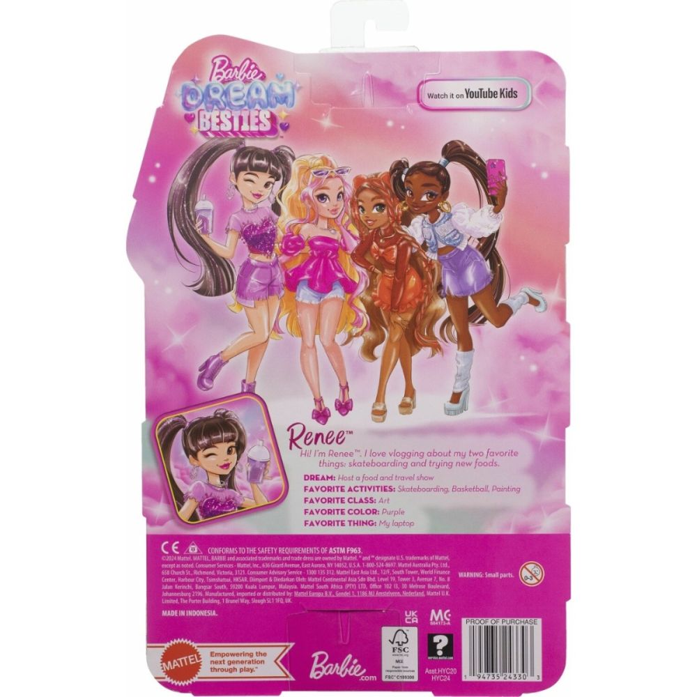 Papusa cu accesorii, Barbie, Dream Besties, Renee, HYC24 | Noriel
