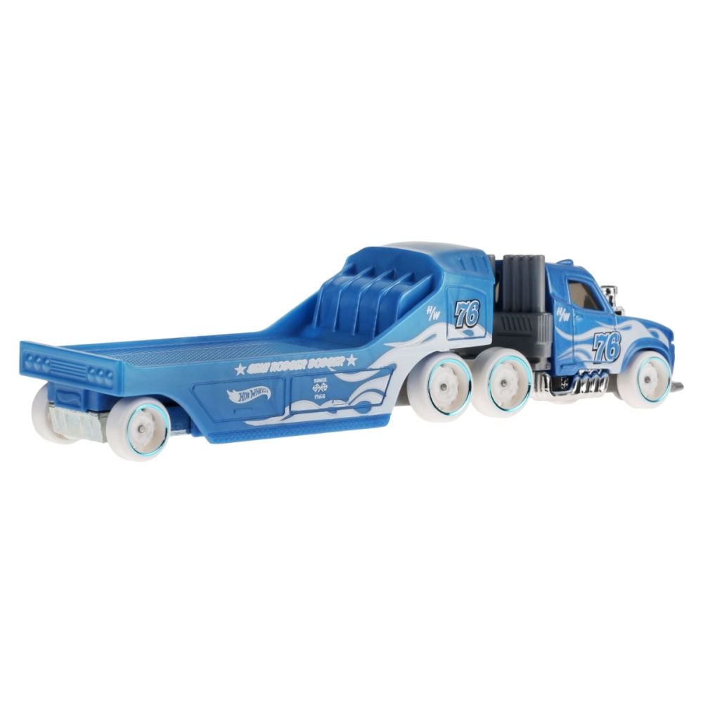 Set camion cu remorca, Hot Wheels, Track Fleet, Semi Rodger Dodger, HVF03
