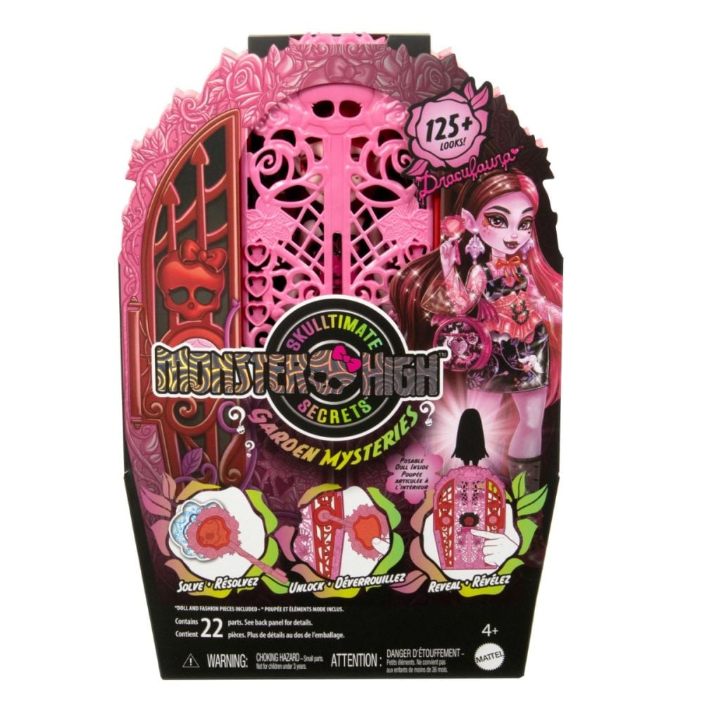Papusa Draculara cu accesorii, Monster High, Secret Garden Misteries, HYT72