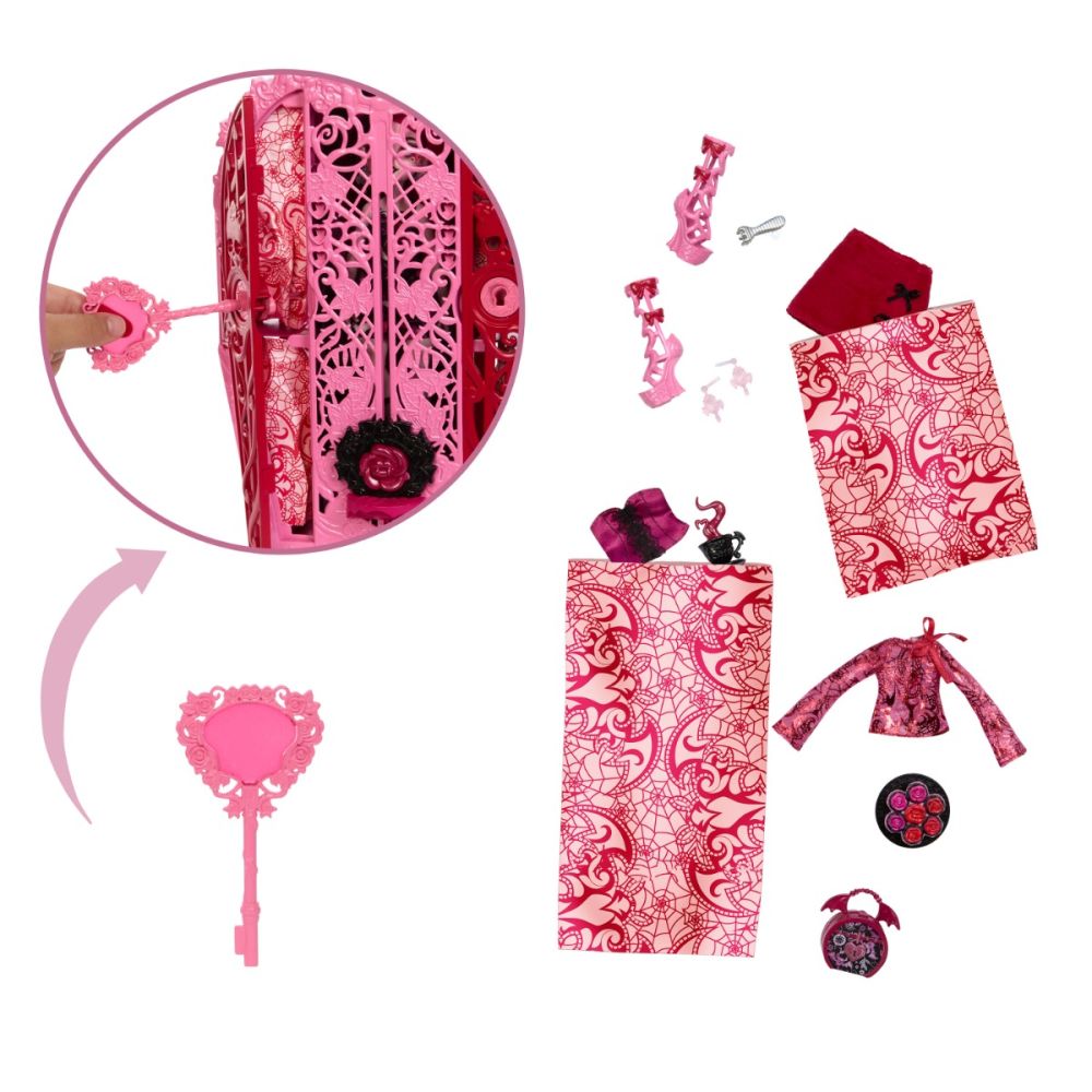 Papusa Draculara cu accesorii, Monster High, Secret Garden Misteries, HYT72