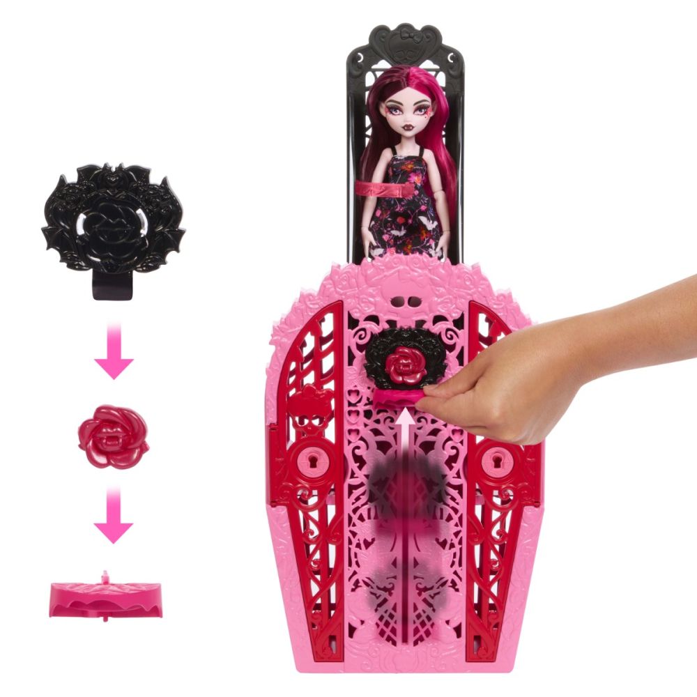 Papusa Draculara cu accesorii, Monster High, Secret Garden Misteries, HYT72