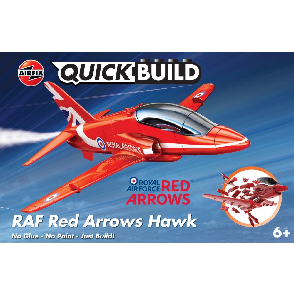 Set de constructie, Airfix Quickbuild, Red Arrows Hawk, 31 piese