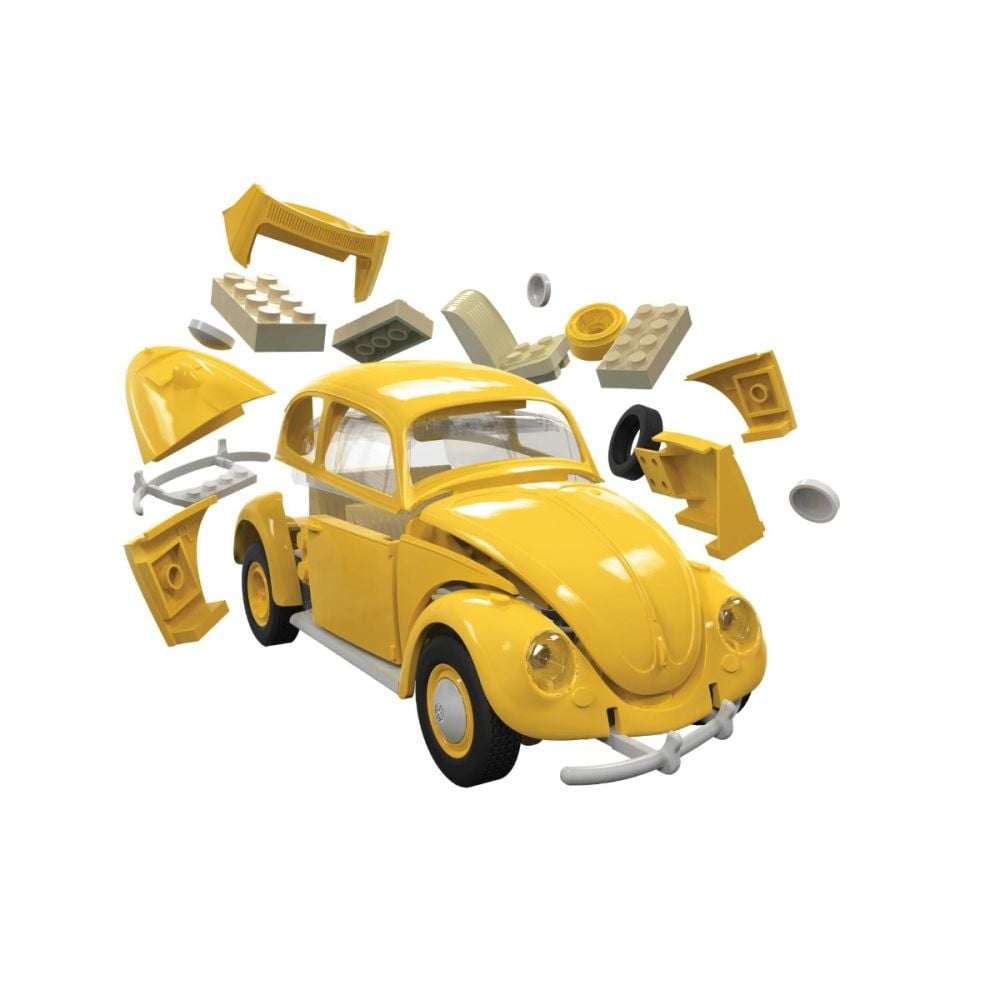 Set de constructie, Airfix Quickbuild, Vw Beetle, Yellow, 36 piese