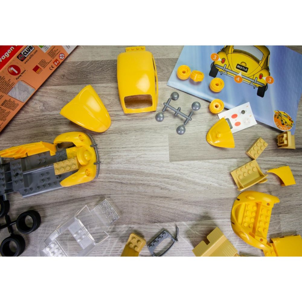 Set de constructie, Airfix Quickbuild, Vw Beetle, Yellow, 36 piese