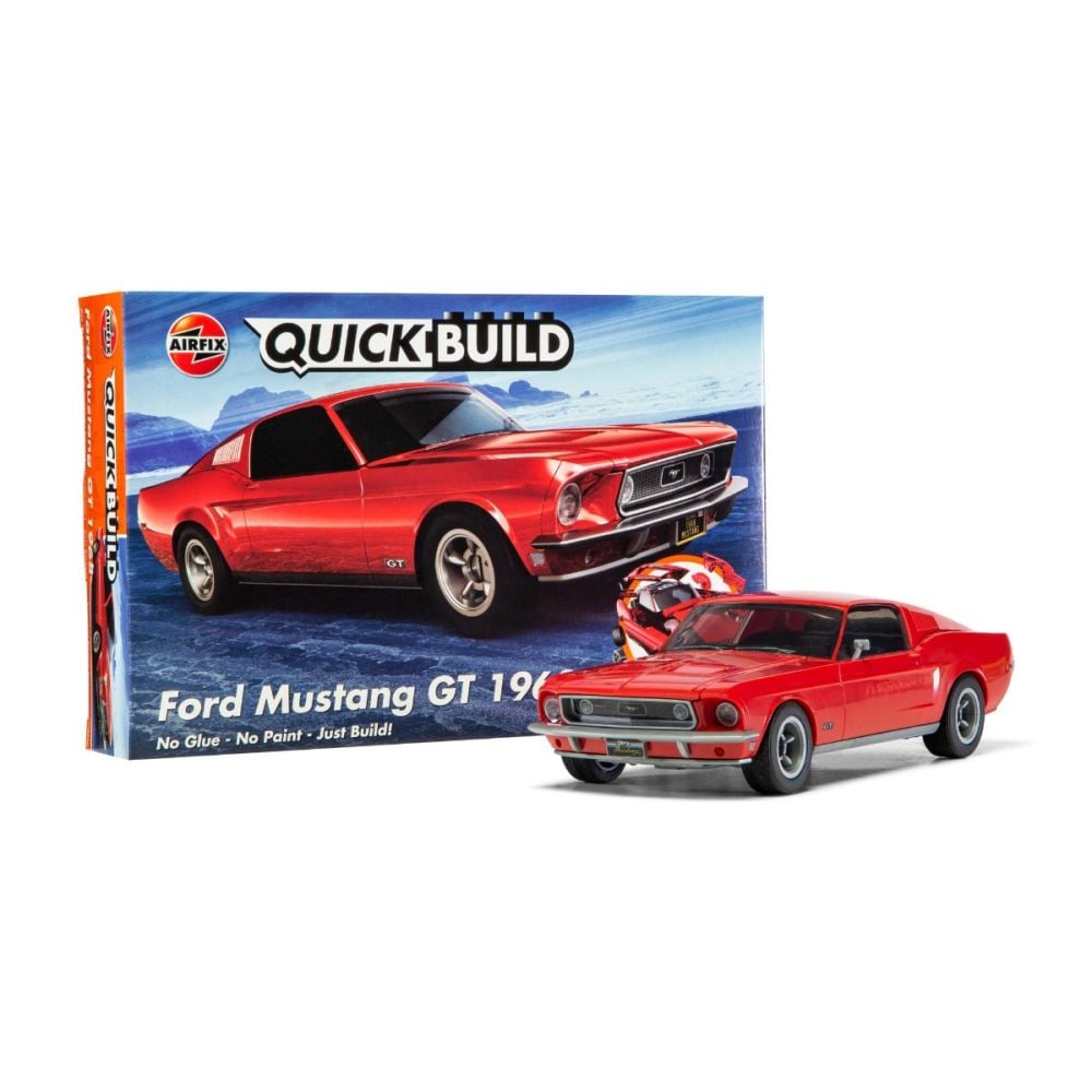 Set de constructie, Airfix Quickbuild, Ford Mustang Gt 1968, 45 piese