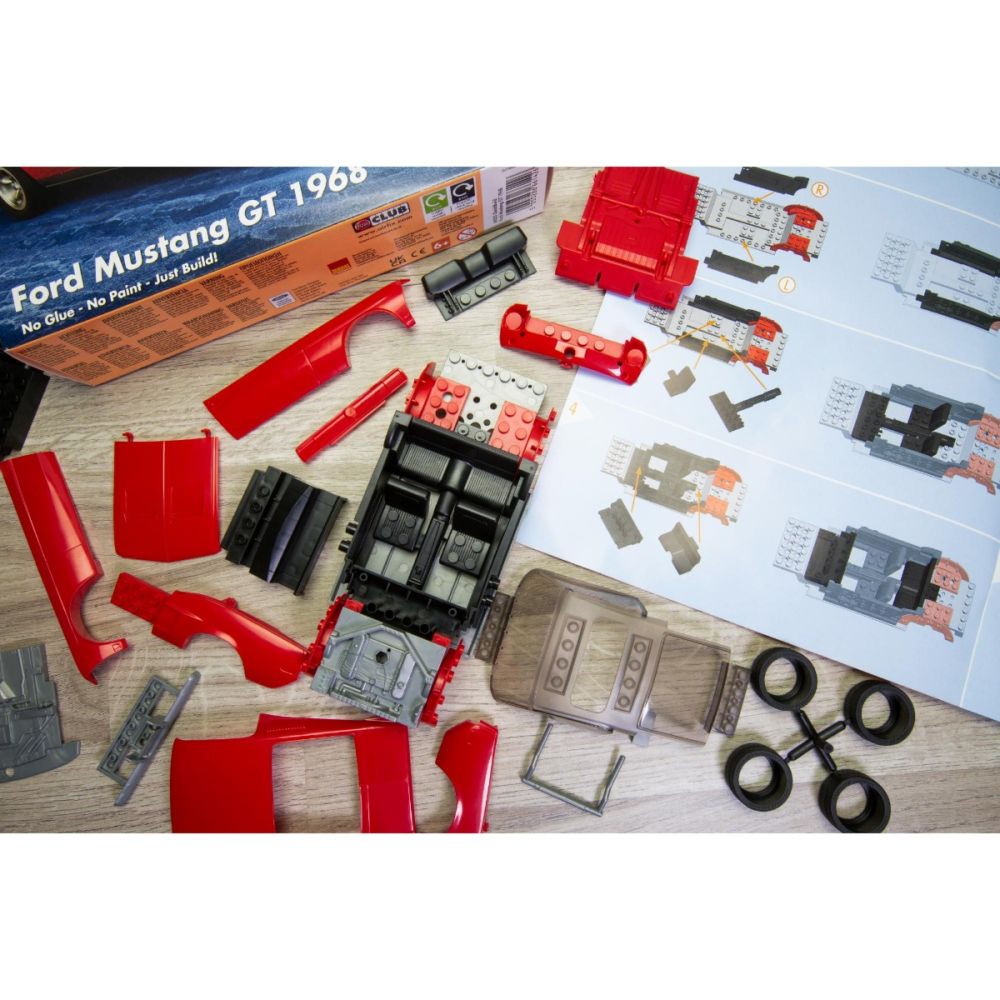 Set de constructie, Airfix Quickbuild, Ford Mustang Gt 1968, 45 piese