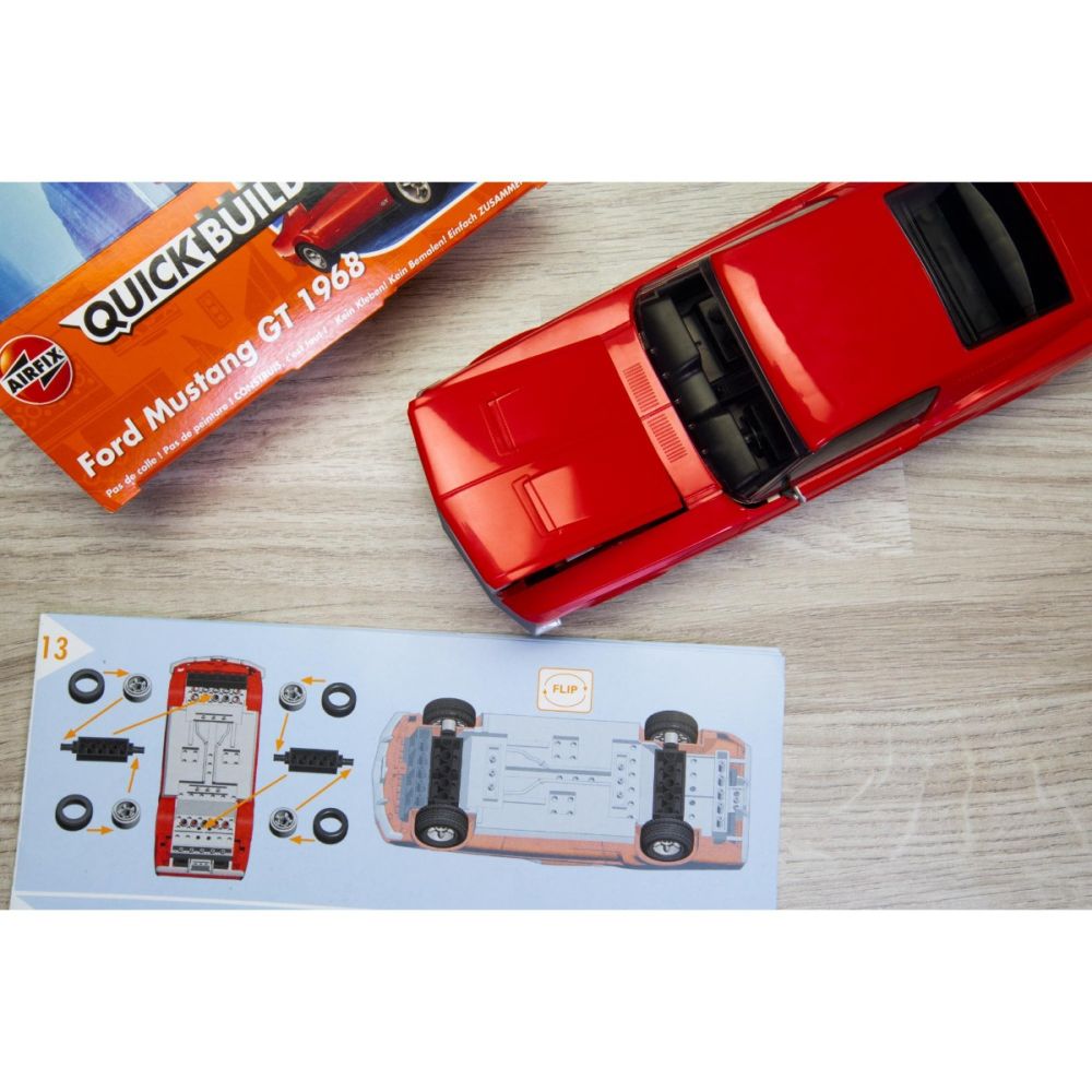 Set de constructie, Airfix Quickbuild, Ford Mustang Gt 1968, 45 piese