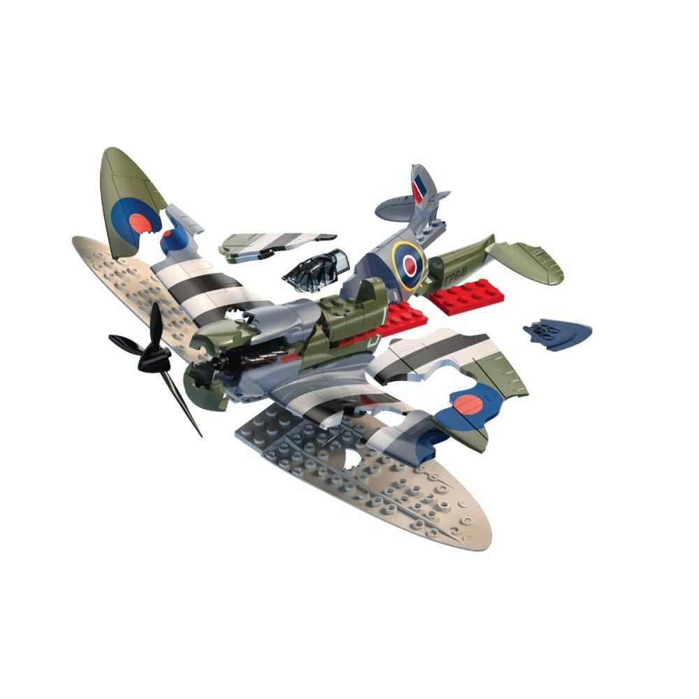 Set de constructie, Airfix Quickbuild, Avion D-Day Spitfire, 34 piese