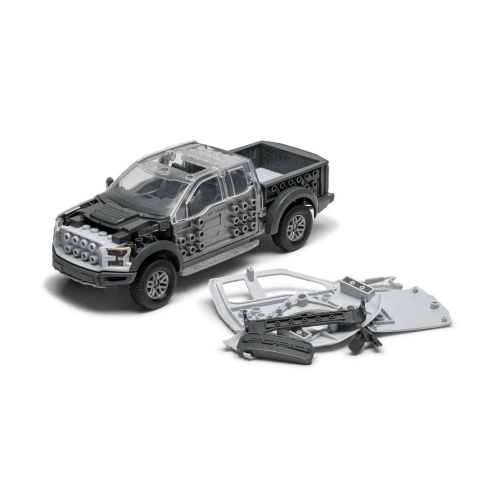 Set de constructie, Airfix Quickbuild, Ford F-150 Raptor, Grey, 43 piese